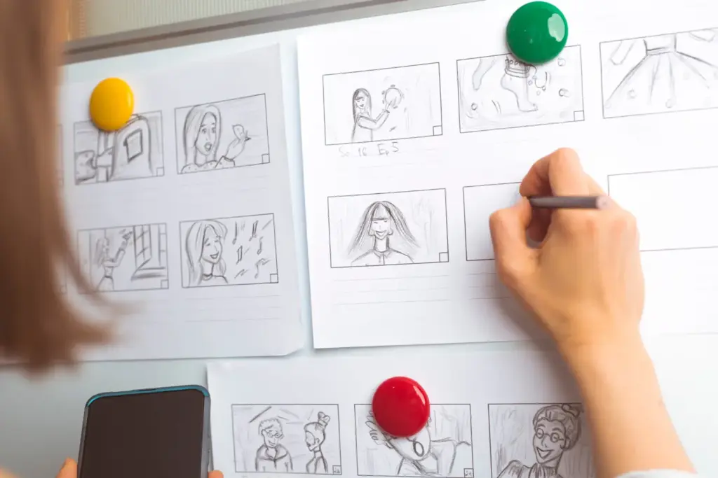 Planen Sie die Erstellung Ihres Videos Content mit Storyboarding.