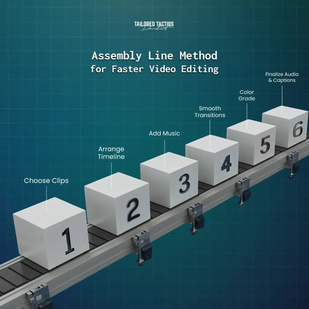 The assembly line method to edit videos faster in Premiere Pro.
