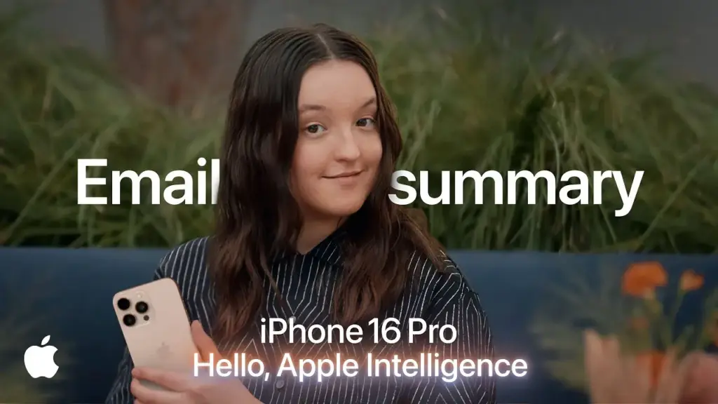 Bella Ramsey is showcasing Apple Intelligence in a 2024 commercial.
