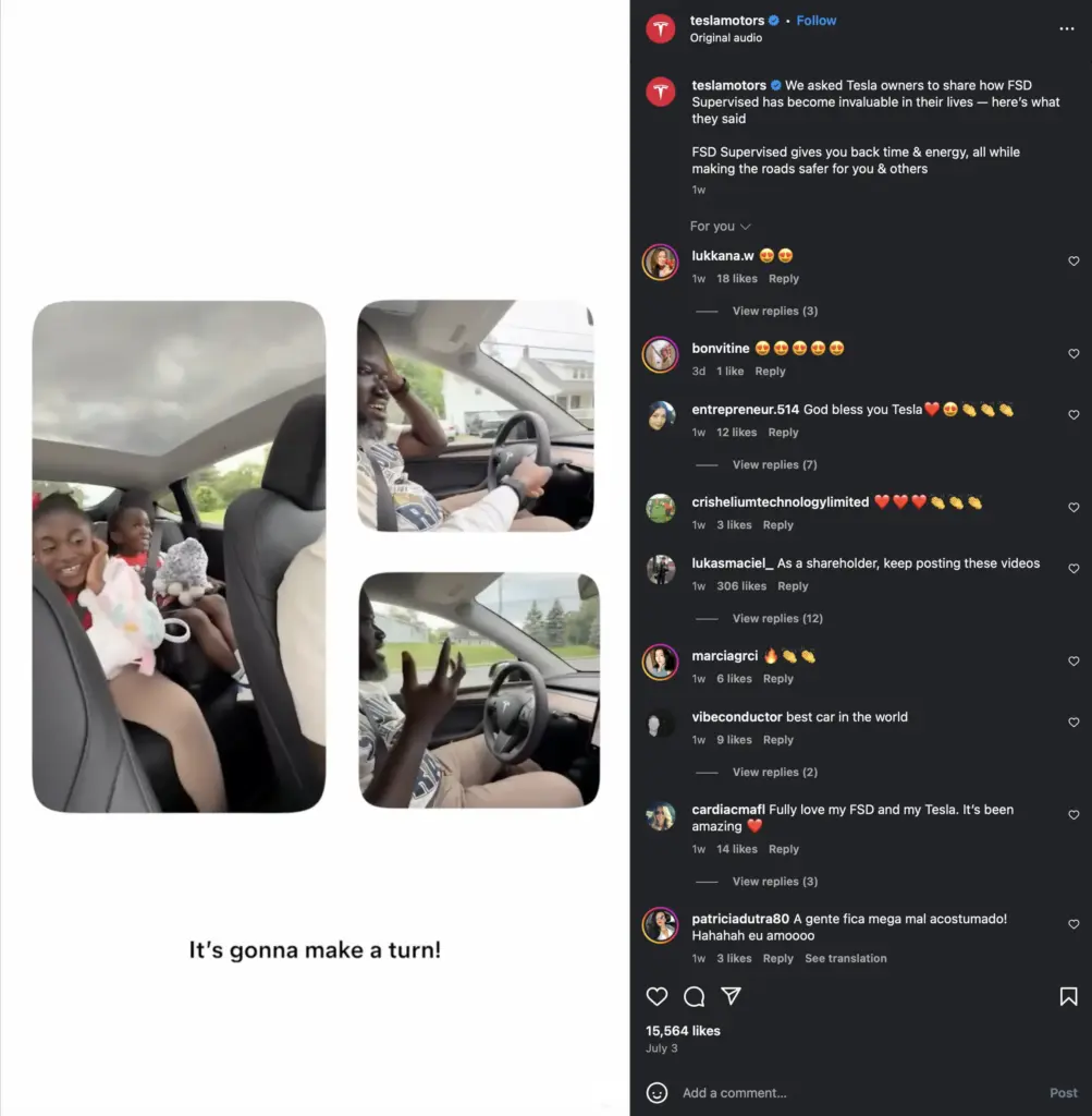 Tesla Motors shares customer video stories about their experiences with Full Self-Driving capabilities in their cars.
